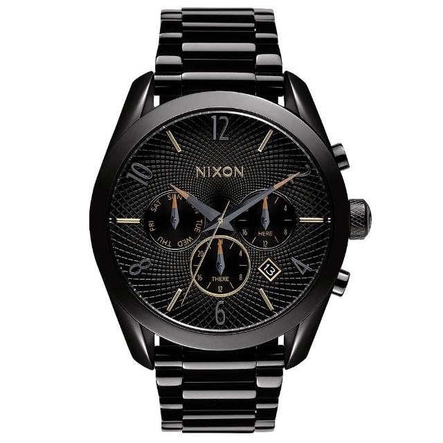 【NIXON】THE BULLET CHRONO先鋒計時網紋腕錶-黑(A3661616)