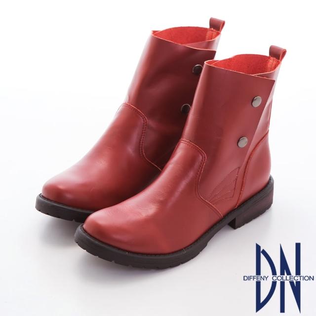 【DN】簡約百搭 率性手工2WAY牛皮短靴(紅)