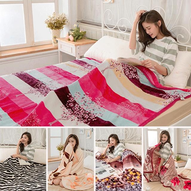 【BELLE VIE】極細柔保暖 加厚包邊 法蘭絨毯 150x190cm(六款任選)