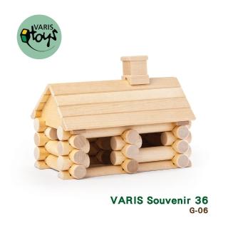 【VARIS木製建構積木】豬二哥的小木屋36片(G06)
