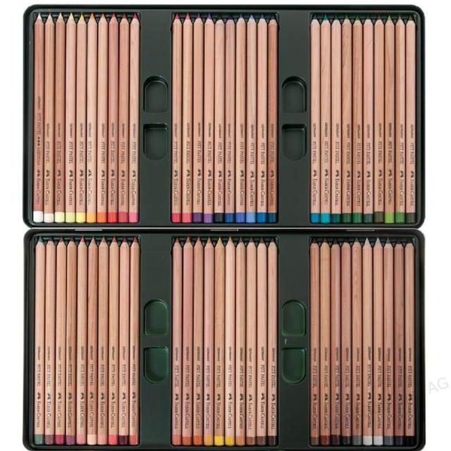 【Faber-Castell】藝術家級PITT粉彩色鉛筆60色精緻鐵盒裝(112160)
