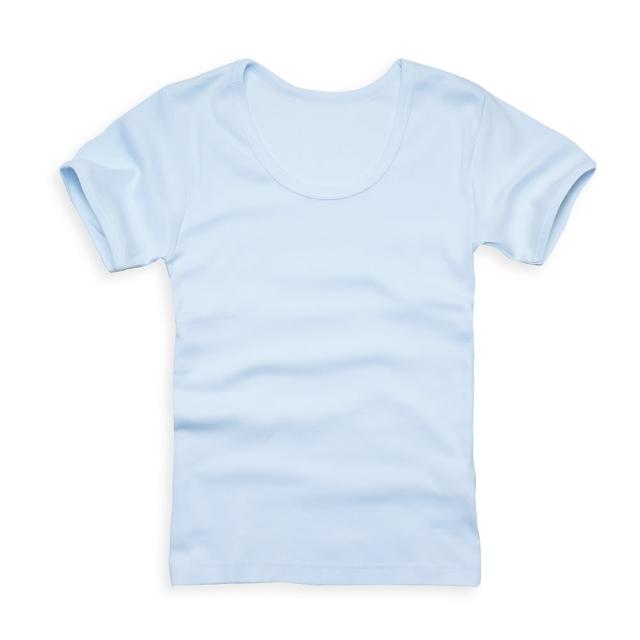 【annypepe】男童短袖內衣 純棉-水藍90-150(男童內衣 兒童內衣 兒童短袖)