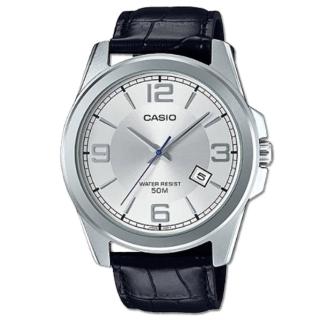 【CASIO 卡西歐】紳士時尚_皮革錶帶_日期顯示_礦物玻璃鏡面_指針男錶(MTP-E138L)