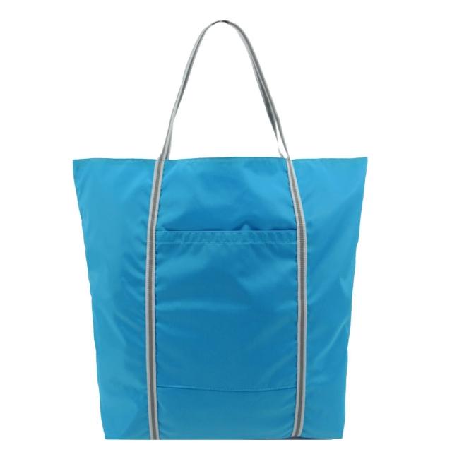 【agnes b.】尼龍雙槓購物袋(藍)