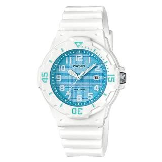 【CASIO 卡西歐】格紋運動潛水風格腕錶-藍格子(LRW-200H-2C)