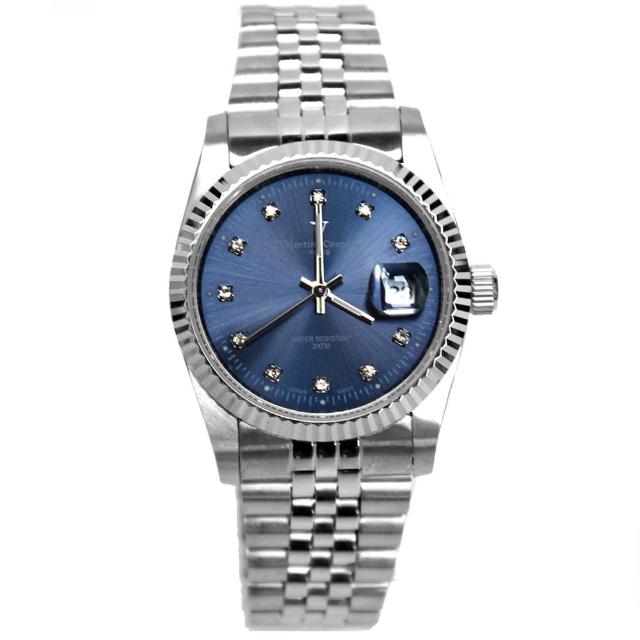 【Valentino Coupeau】深藍鏡面不鏽鋼錶