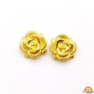 【D.M.】摯情玫瑰黃金耳環0.36錢