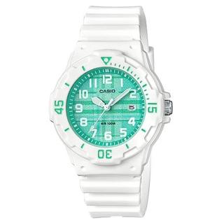 【CASIO 卡西歐】格紋運動潛水風格腕錶-綠格子(LRW-200H-3C)