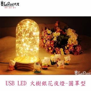 【LEPONT】USB LED 創意火樹銀花夜燈-圓罩型