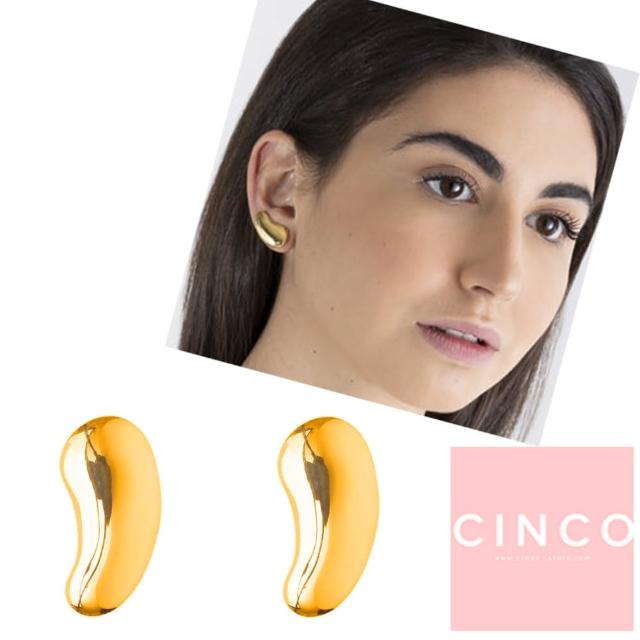 【CINCO】葡萄牙精品 CINCO Monique Earrings 925純銀鑲24K金 豆豆耳環(925純銀24K金)