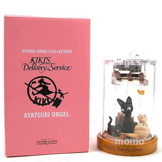 【宮崎駿魔女宅急便】黑貓&奇奇貓-活動式音樂盒-平輸品