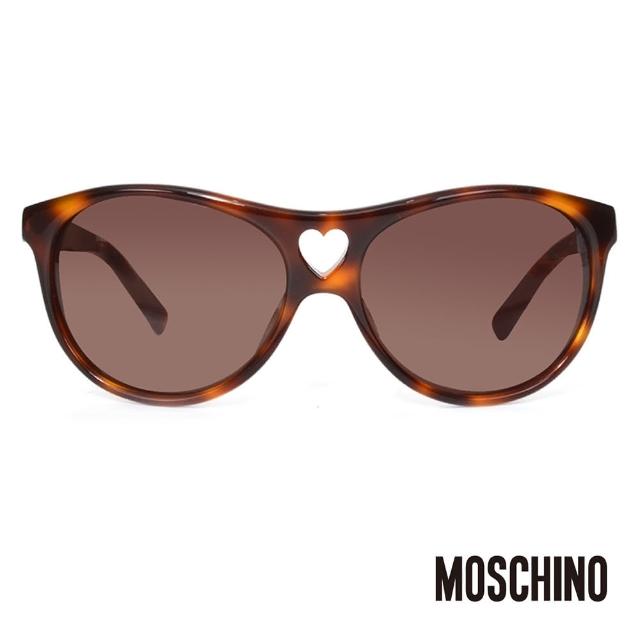 【MOSCHINO】義大利時尚心型太陽眼鏡(琥珀-MO500-02)