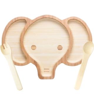 laboos 純天然竹製兒童餐具-小象旺旺