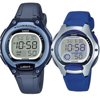 【CASIO 卡西歐】實用運動熱賣男女對錶(LW-203-2A+LW-200-2A)