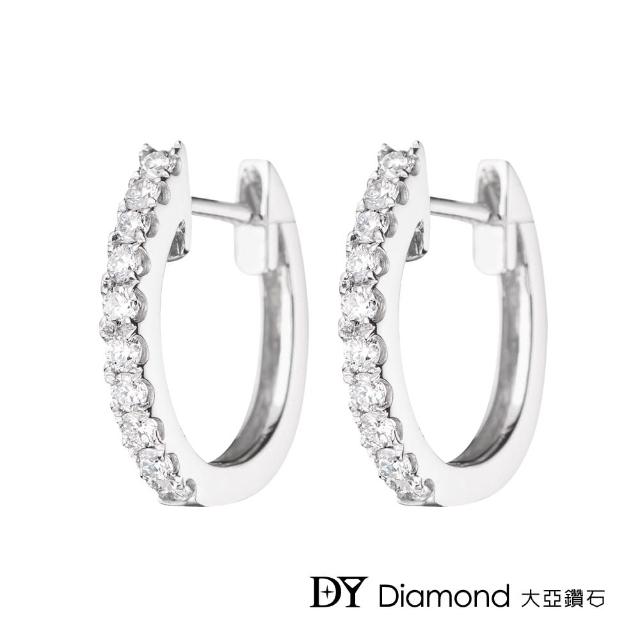 【DY Diamond 大亞鑽石】18K金 時尚鑽石耳環