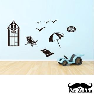 【Mr.Zakka】時尚居家創意風格DIY可移式壁貼(渡假海灘)
