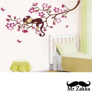 【Mr.Zakka】時尚居家創意風格DIY可移式壁貼(可愛猴)