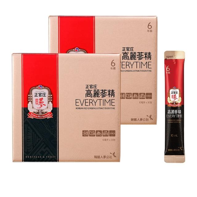 【正官庄】高麗蔘精EVERYTIME 30入X2盒組(附提袋)