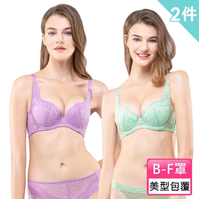 【Swear 思薇爾】花戀芙蓉系列B-F罩蕾絲包覆女內衣3套組(隨機出貨)