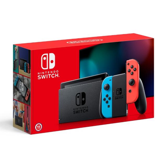 【Nintendo 任天堂】Switch電光藍 紅Joy-Con續航力加強版主機(台灣公司貨).