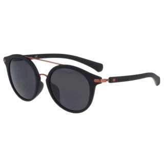 【Calvin Klein】- 時尚復古造型太陽眼鏡(黑色)