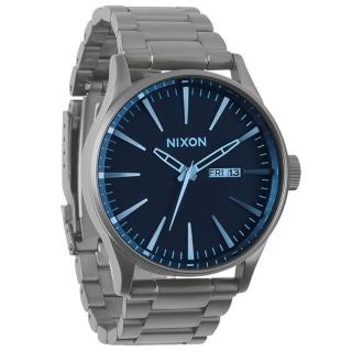 【NIXON】The SENTRY SS 復刻潮流都會休閒腕錶-灰藍(NXA3561427)