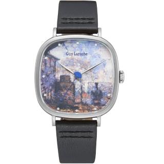 【姬龍雪Guy Laroche Timepieces】藝術系列腕錶-莫內 618年中慶(GA1002SLS-01 方形x銀殼)