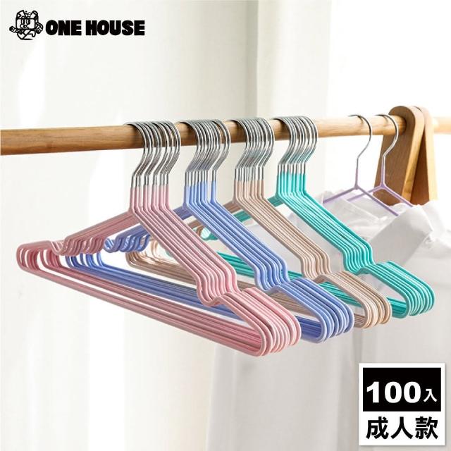 【ONE HOUSE】北歐風覆膜衣架3mm(100入)