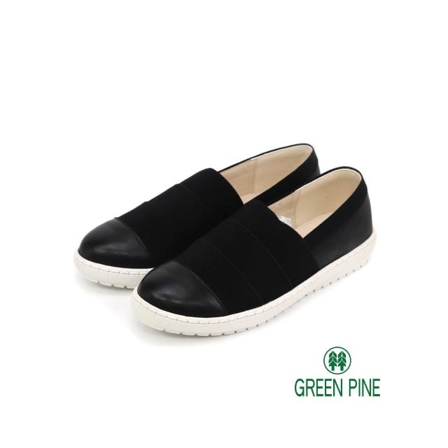 【GREEN PINE】拼接輕爽風休閒鞋(黑色 00321021)