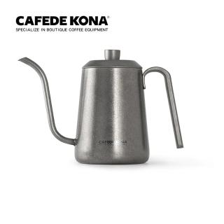 【CAFEDE KONA】Friday 手沖細口壺600ml-復古銀(全304不鏽鋼材質)