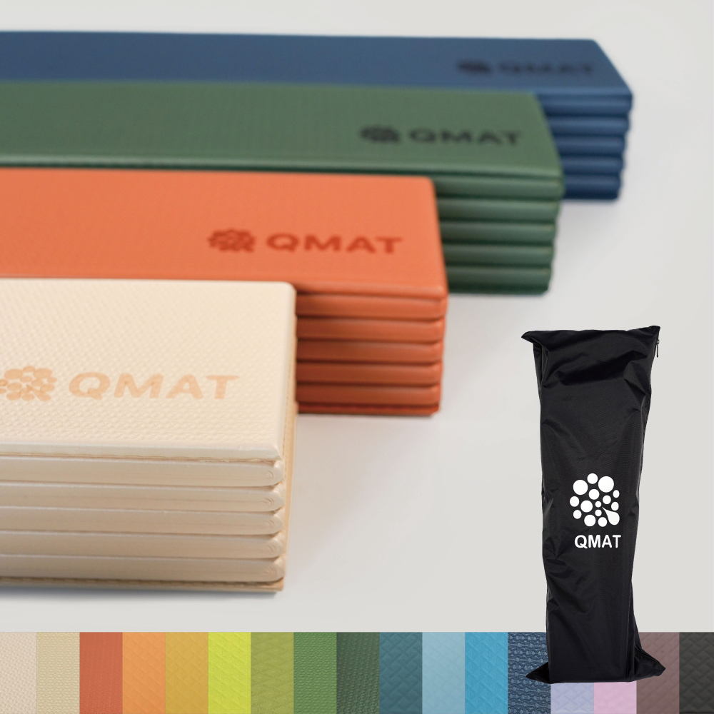 QMAT折疊瑜珈墊【QMAT】台灣製6mm折疊瑜珈墊(贈收納袋 雙面雙壓紋皆可使用)