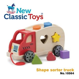 【New Classic Toys】寶寶木製幾何積木車(10564)
