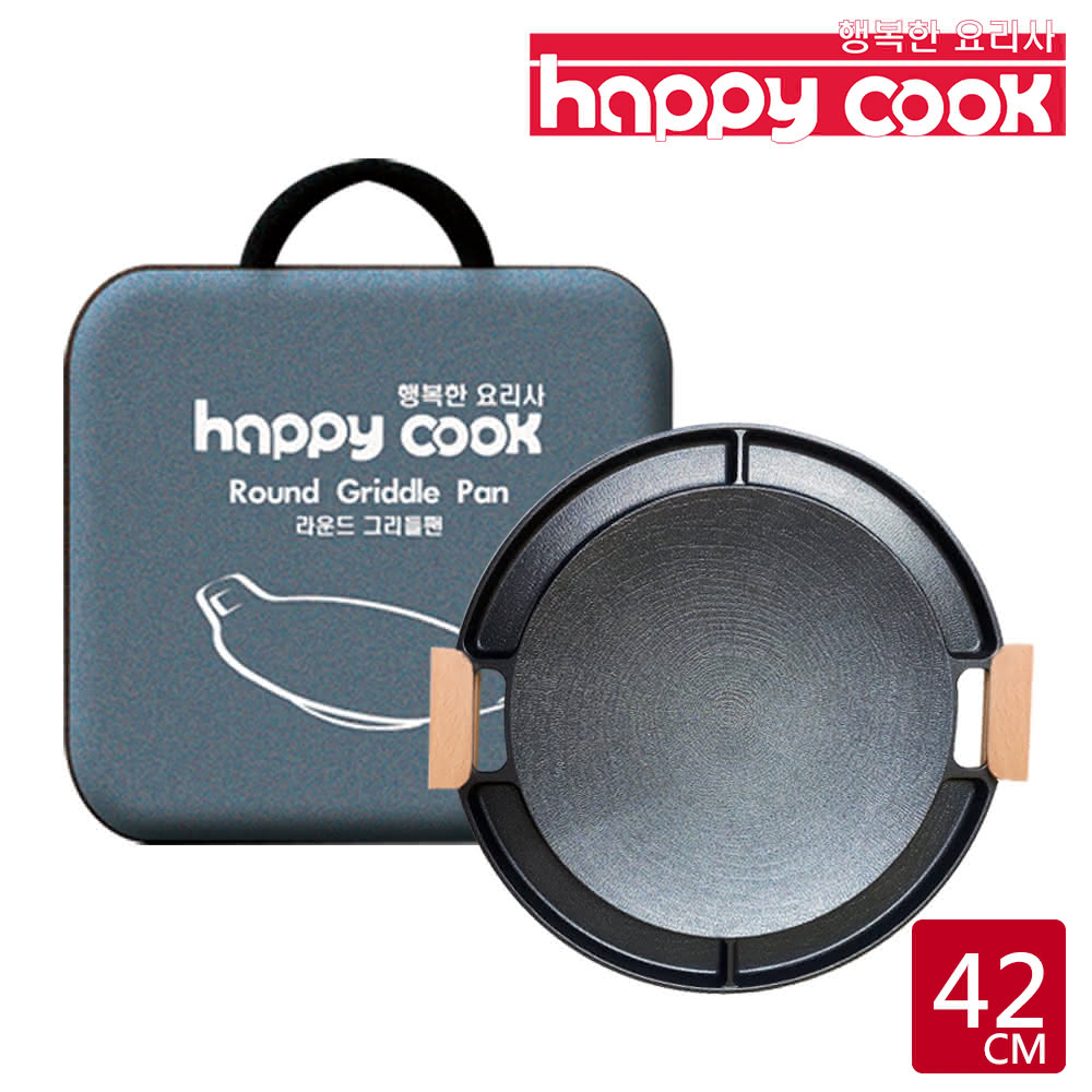 happy cook不沾烤盤【happy cook】韓國製分隔不沾露營烤盤42cm