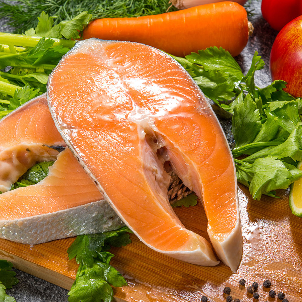 鮮綠生活智利鮭魚切片【鮮綠生活】智利頂級鮭魚切片(220g±10%/包 共14包)