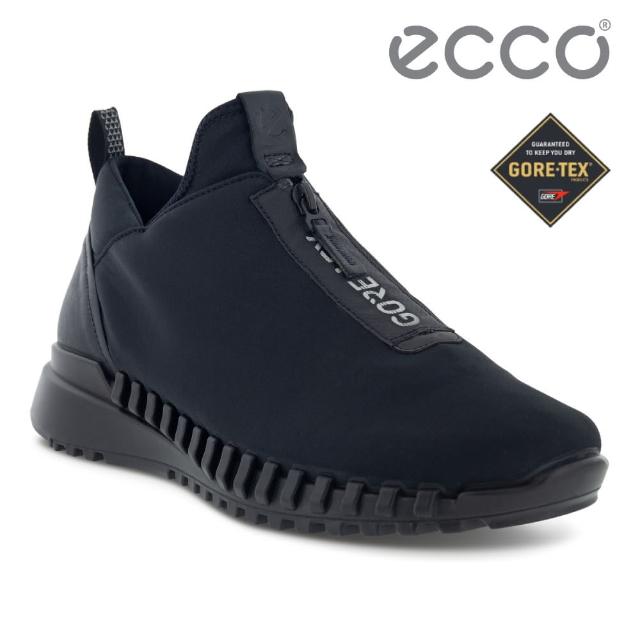 ecco】ZIPFLEX M 酷飛襪套型防水運動休閒鞋男鞋(黑色80382400001 