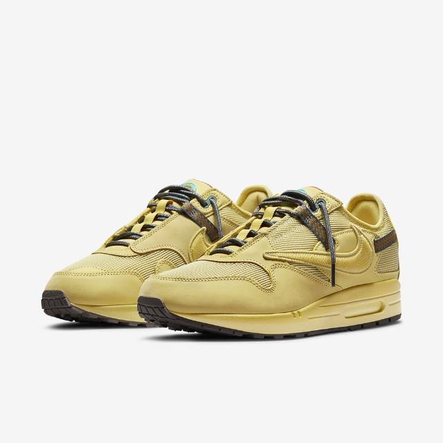 NIKE 耐吉】AIR MAX 1 CACTUS JACK TRAVIS SCOTT 限量聯名倒勾黃色