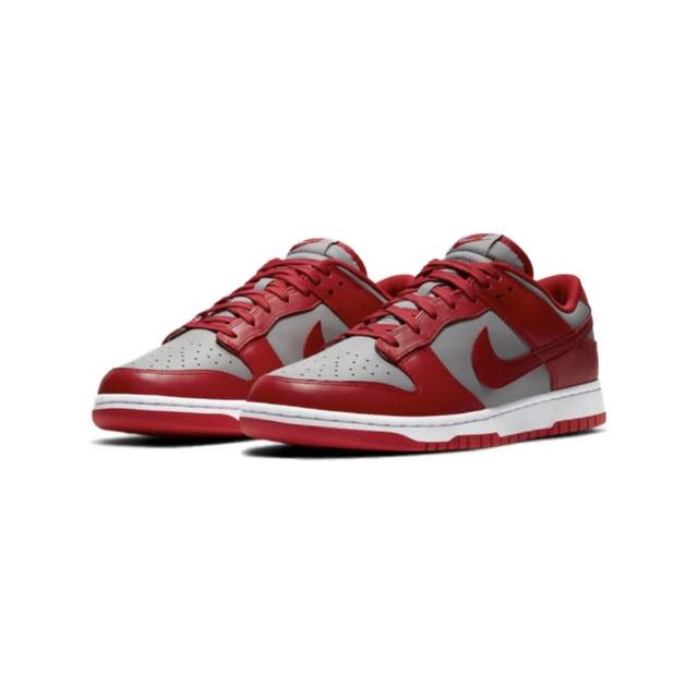 【NIKE 耐吉】Nike Dunk Low Retro Medium Grey Varsity Red