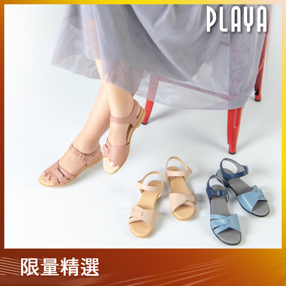 LA NEW真皮涼鞋【LA NEW】PLAYA MIT 真皮坡跟涼鞋/內真皮平底涼鞋/莫卡辛樂福鞋/輕便懶人鞋(女/多款)