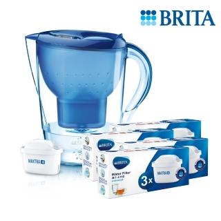 【BRITA】Marella 2.4L馬利拉濾水壺藍+12入全效濾芯(共13芯)