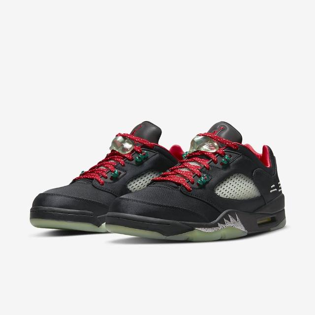 【NIKE 耐吉】AIR JORDAN 5 RETRO LOW SP CLOT聯名黑色低筒