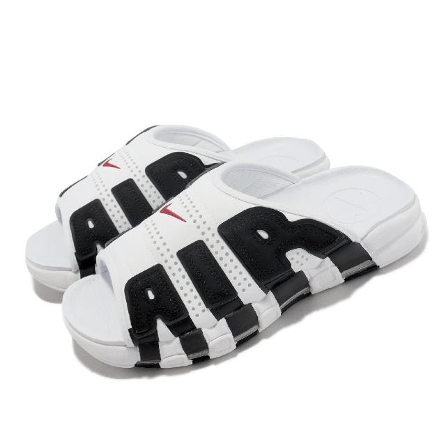 NIKE 耐吉】拖鞋Air More Uptempo Slide 白黑大AIR 男鞋氣墊(FB7818