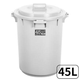 【日本 TONBO】圓桶型多功能收納垃圾桶45L