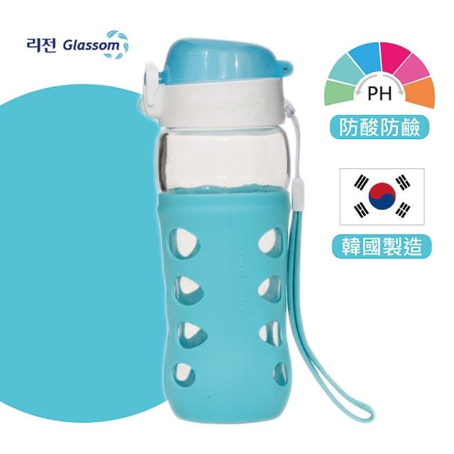 【GLASSOM】韓國POP防漏玻璃水瓶450ml(共8色)