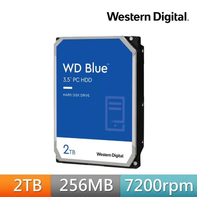 WD 威騰】藍標2TB 3.5吋7200轉256MB 桌上型內接硬碟(WD20EZBX) - momo