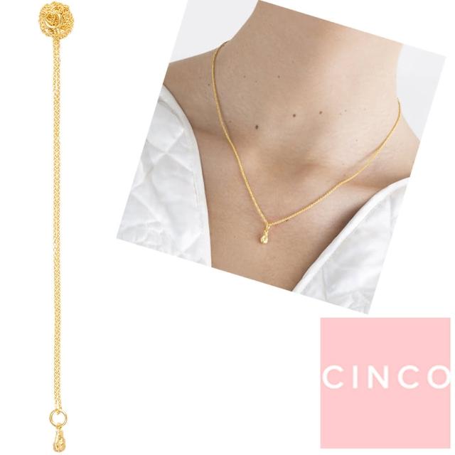 【CINCO】葡萄牙精品 CINCO Mini Goldie necklace 925純銀鑲24K金 塊項鍊 迷你款(925純銀24K金)
