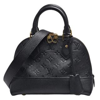 LOUIS VUITTON Petit Sac Plat Monogram Empreinte Leather Noir M81416