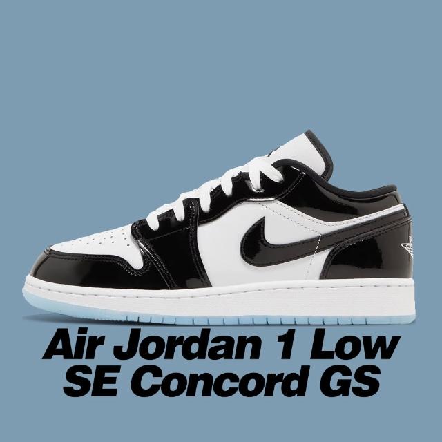 NIKE 耐吉】休閒鞋女鞋Air Jordan 1 Low SE Concord GS 漆皮黑DV1333