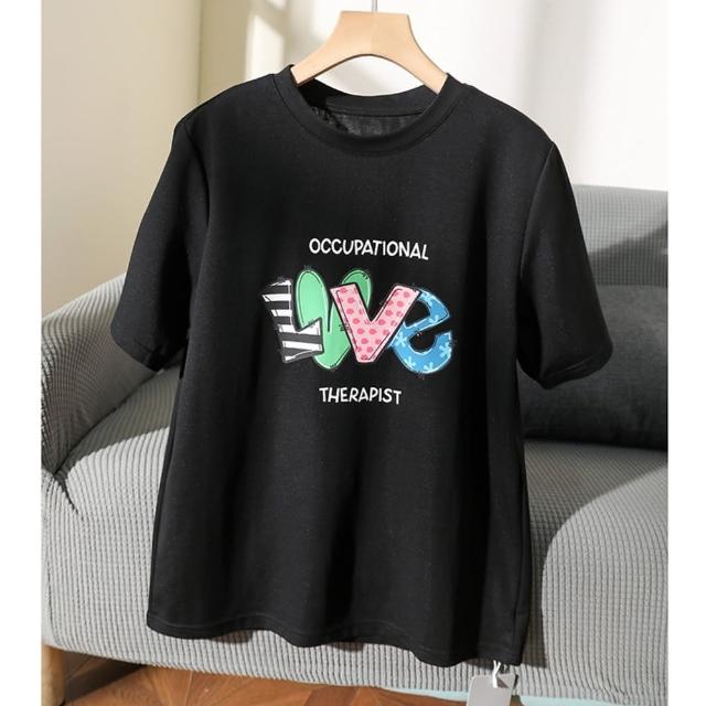 R.neTs 韓版LOVE字母造型T恤