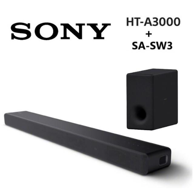 【SONY 索尼】3.1聲道聲霸SOUNDBAR(HT-A3000 + SA-SW3