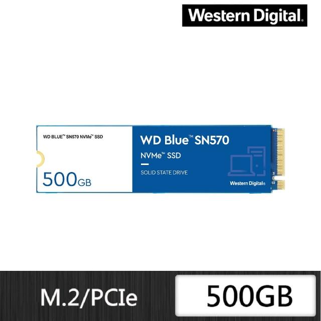 WD 威騰】藍標SN570 500GB NVMe M.2 PCIe SSD(讀：3500M/寫：2300M